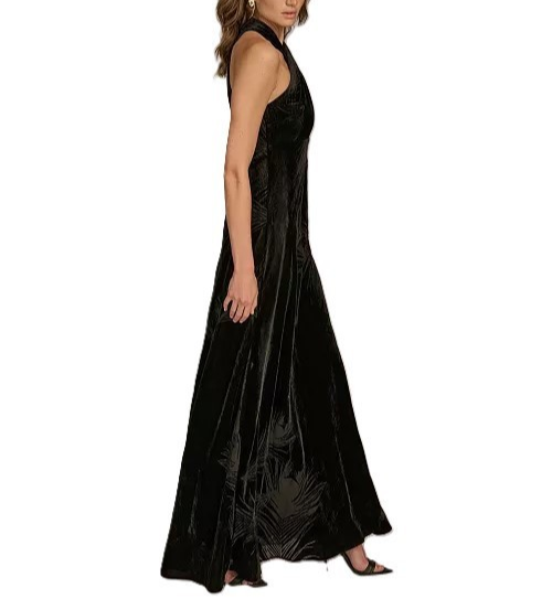 Donna Karan New York Velvet Halter Gown MSRP $299