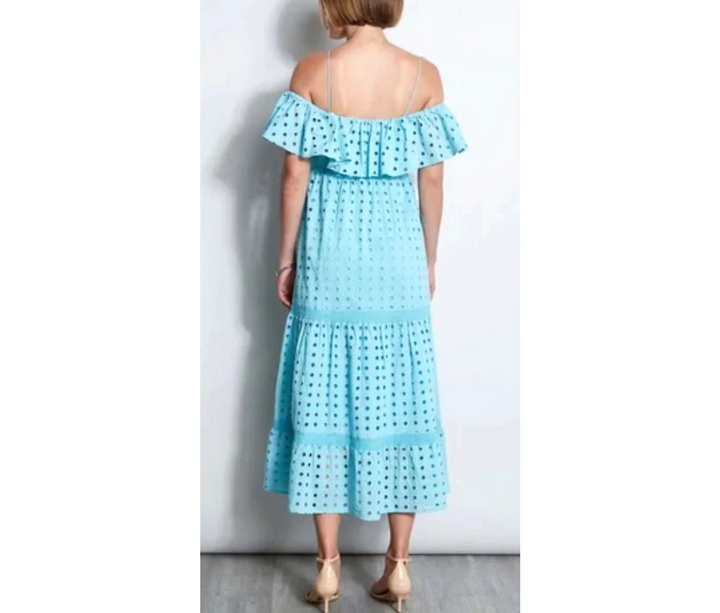 Tahari Eyelet MIDI Dress MSRP $148
