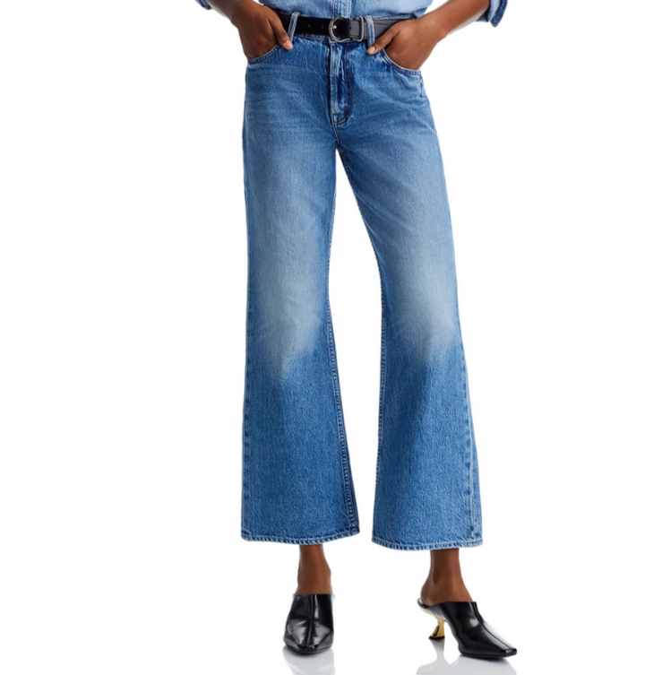 MOTHER The Bookie Flooded Wide Leg Jeans MSRP $268
