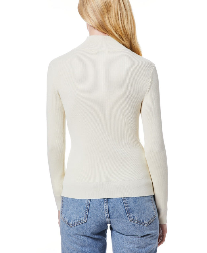 Melissa Paige Ribbed Mock-Neck Sweater MSRP $46