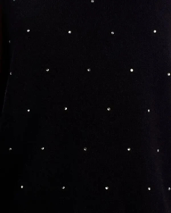 C by Bloomingdale's Cashmere Rhinestone Embellished Sleeveless Sweater MSRP $188
