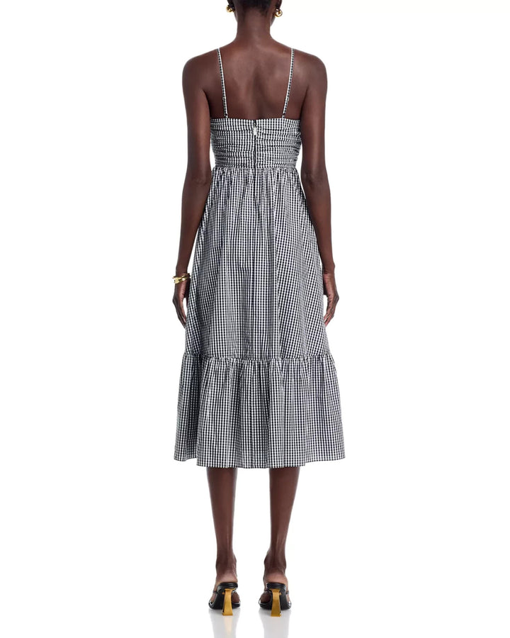 Michael Kors Gingham Cotton Midi Dress MSRP $179.50