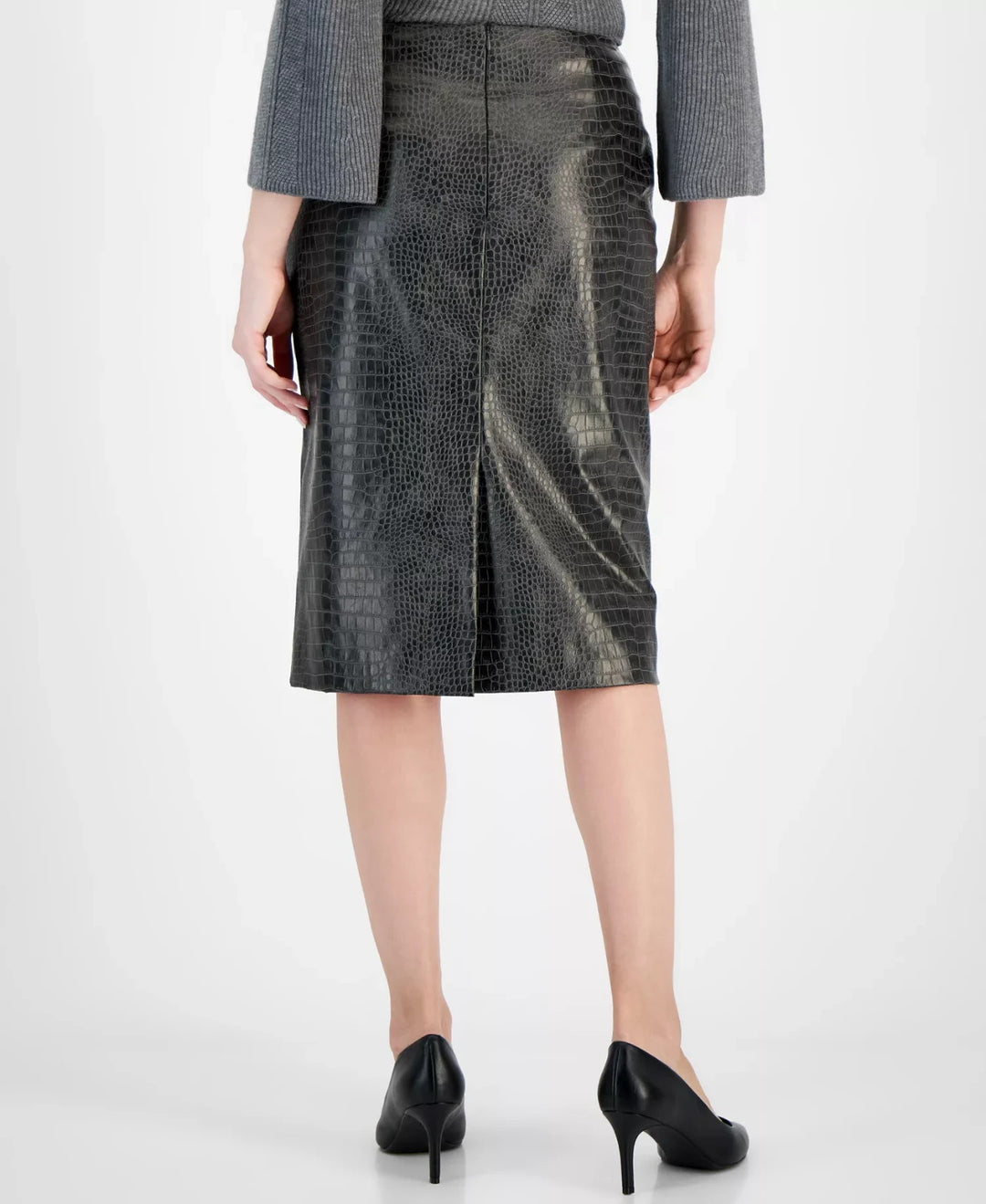 Anne Klein Women's Faux Alligator Shimmer Skirt MSRP $99