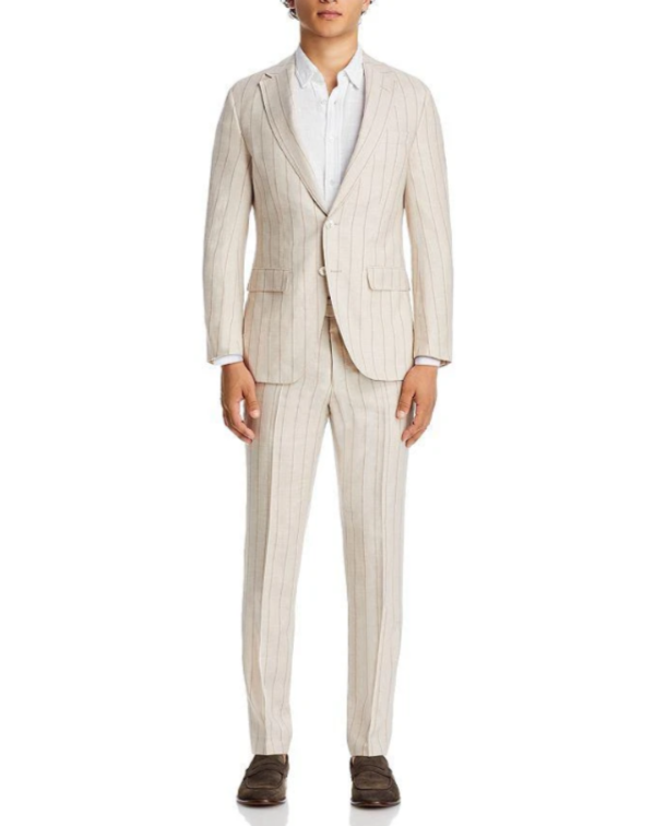 BOSS L Harvers Striped Slim Fit Suit MSRP $1995