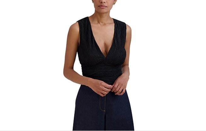 BCBGMAXAZRIA Sleeveless Plunge Neck Knit Top MSRP $128