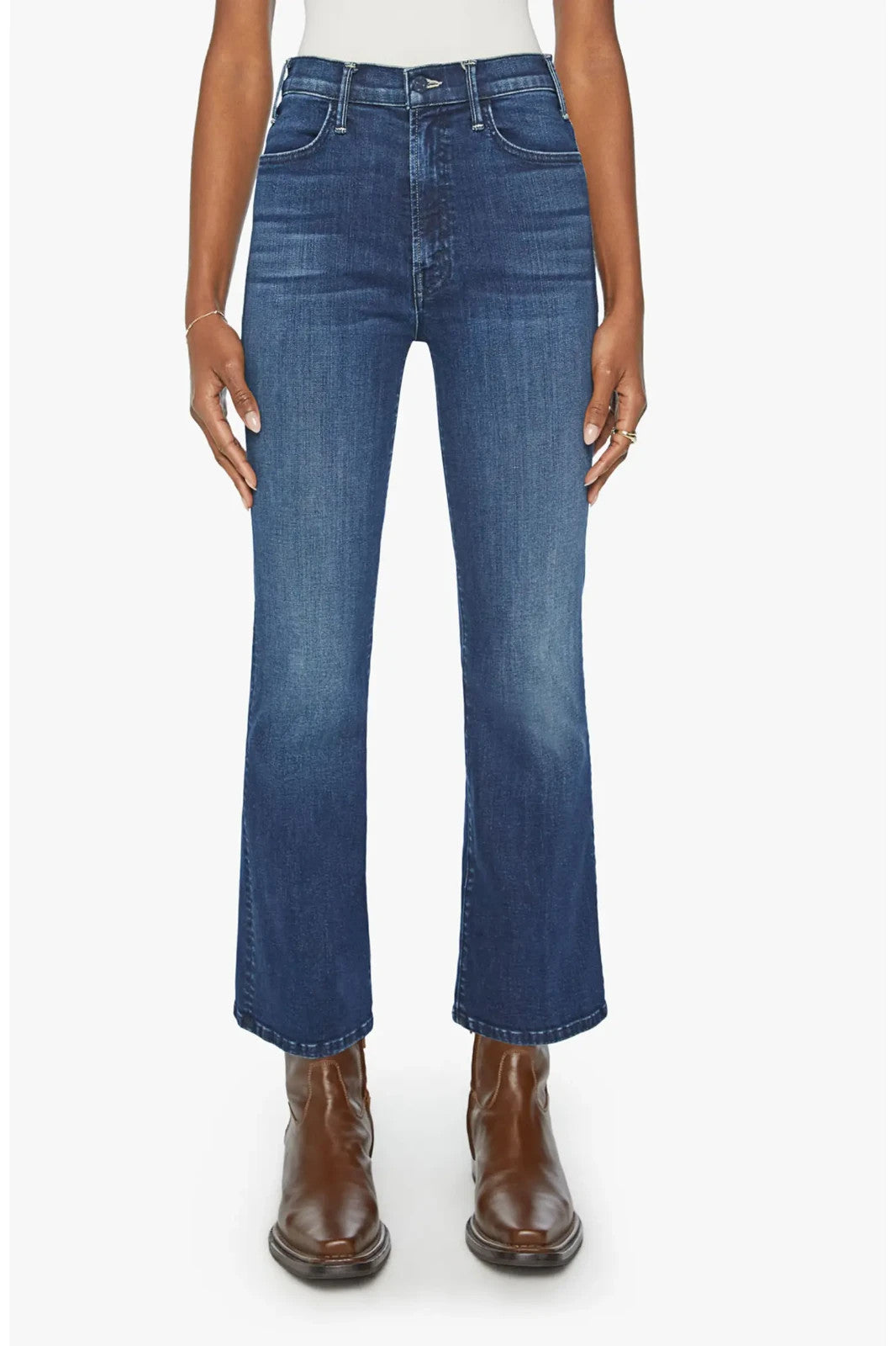 MOTHER The Mid Rise Dazzler Ankle Straight Jeans MSRP $238