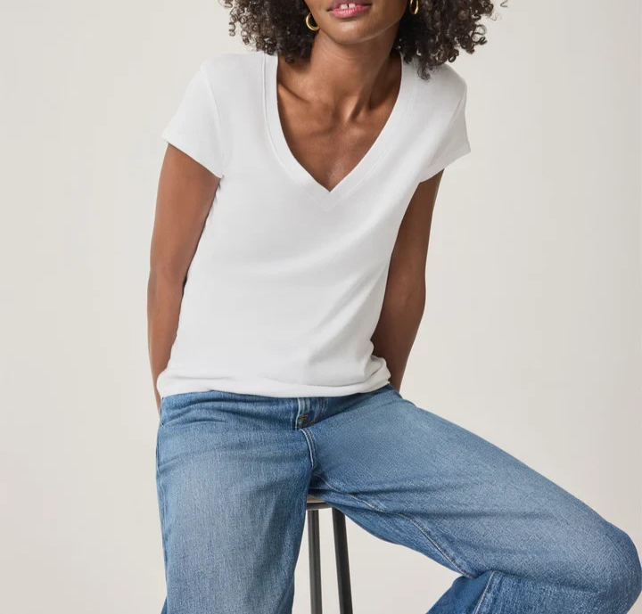 Splendid Faye V-Neck Tee MSRP $48