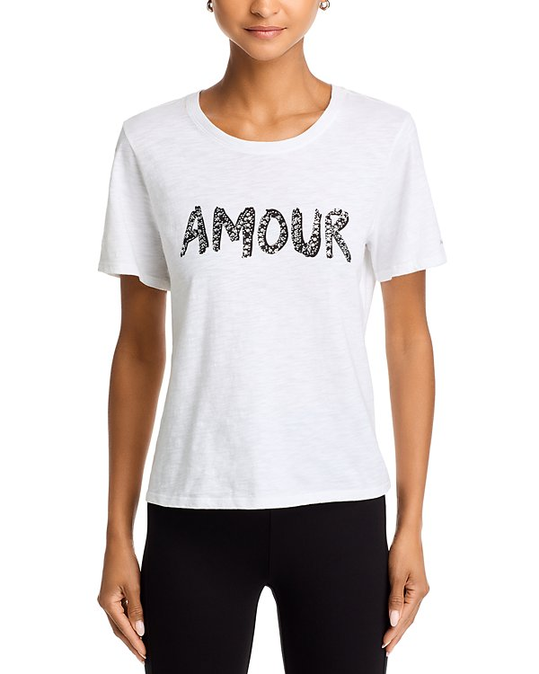Cinq à Sept Rhinestone Amour Tee MSRP $165