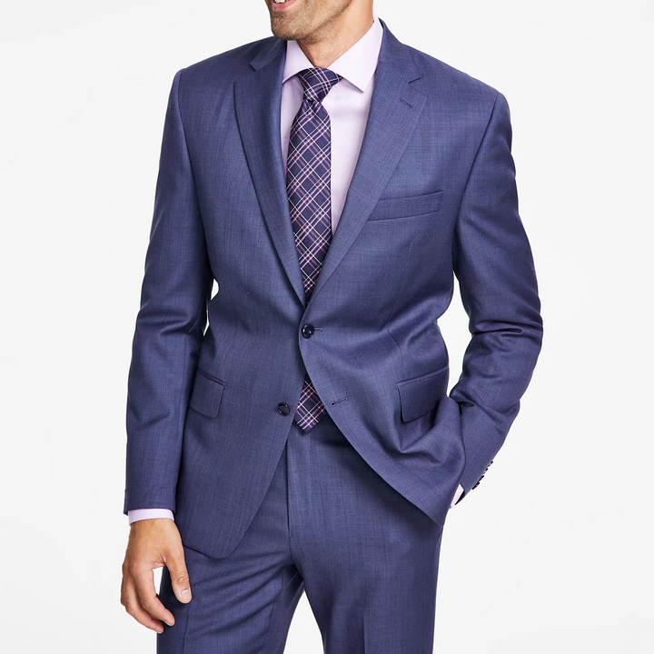 Michael Kors Men's Classic-Fit Wool-Blend Stretch Solid Suit Jacket MSRP $450