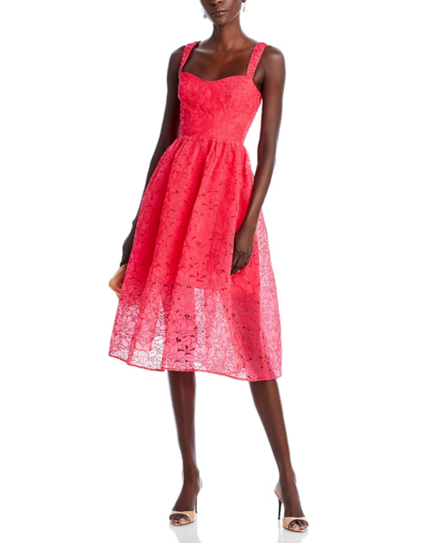 FRENCH CONNECTION Sleeveless Lace Midi Dress MSRP $198