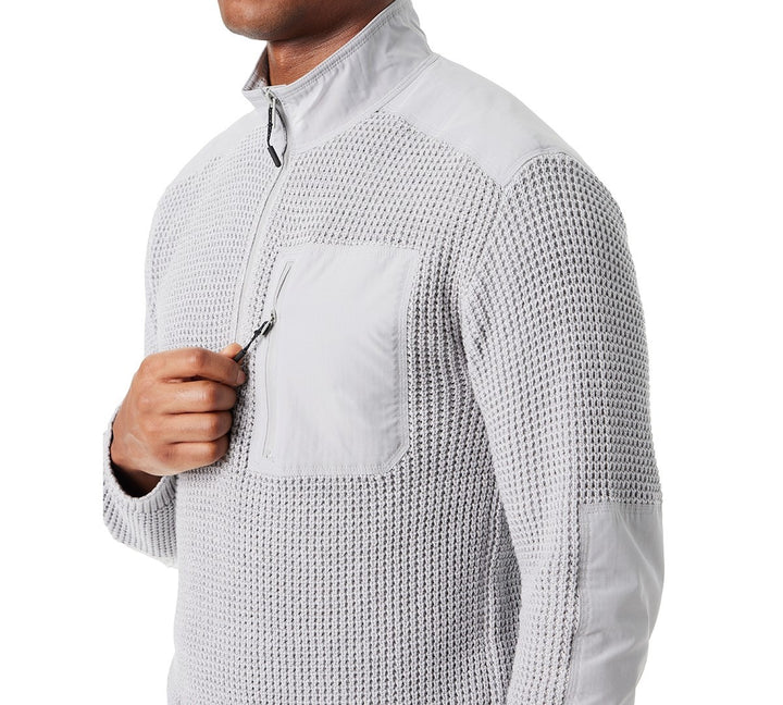 BASS OUTDOOR Quarter-Zip Long Sleeve Pullover Patch Sweater MSRP $99