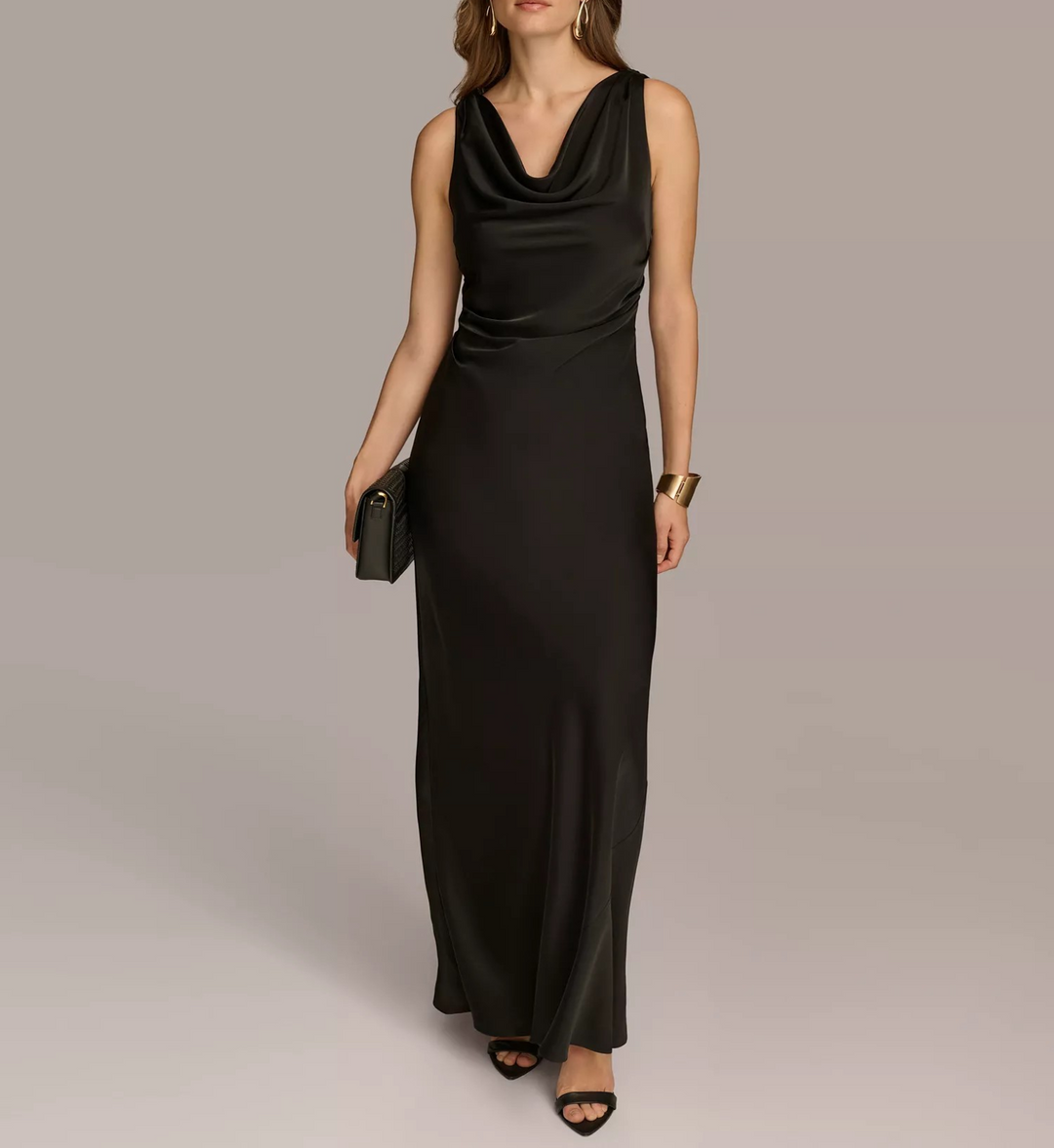 Donna Karan New York Women's Cowlneck Gown MSRP $289
