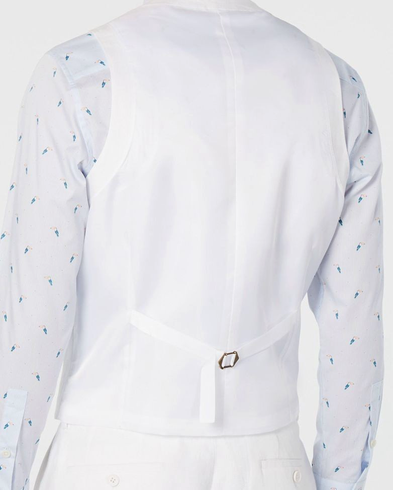Bar III Slim-Fit Linen Suit Vest MSRP $115