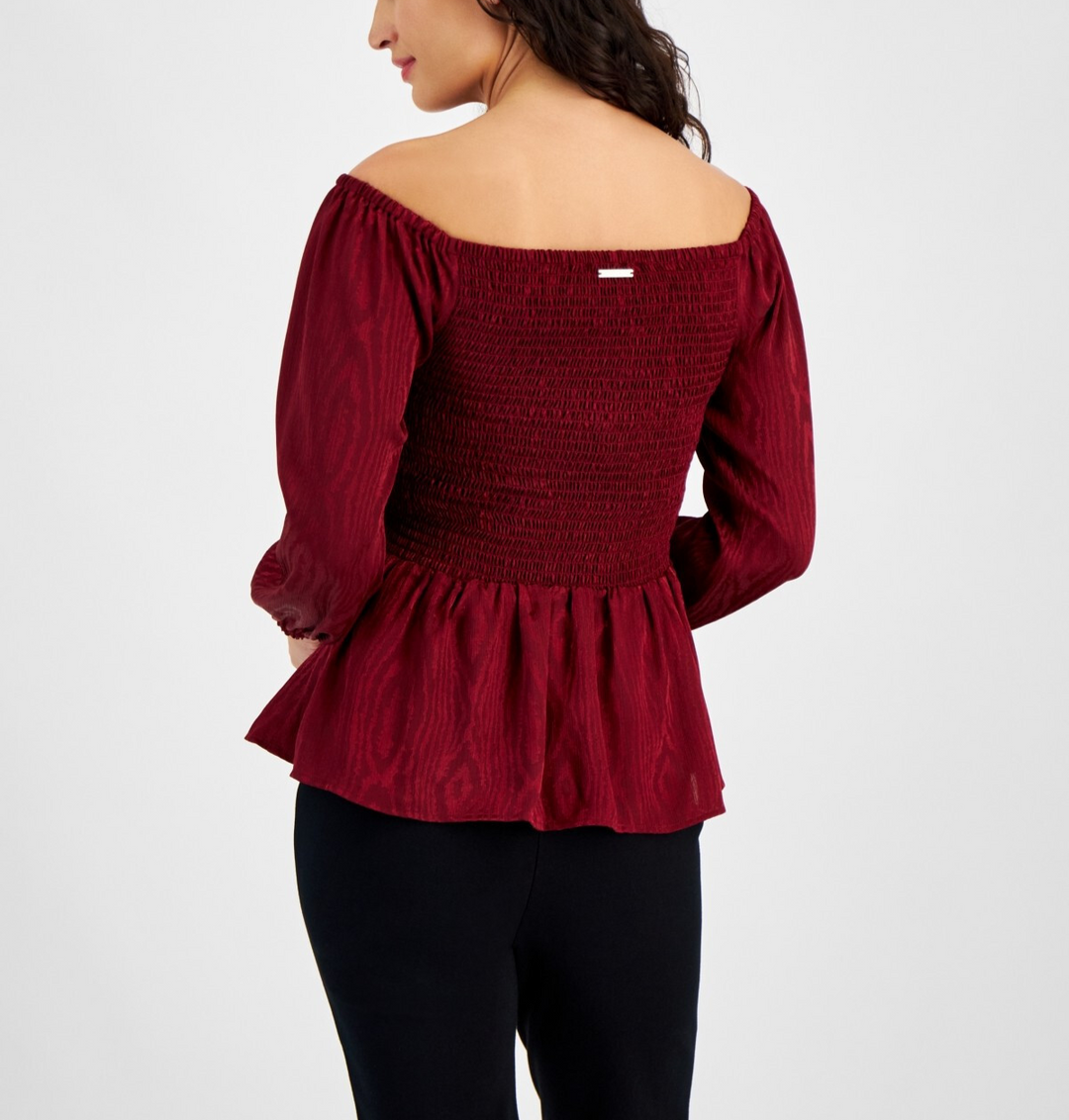 MICHAEL Michael Kors Off-The-Shoulder Smocked Top MSRP $110