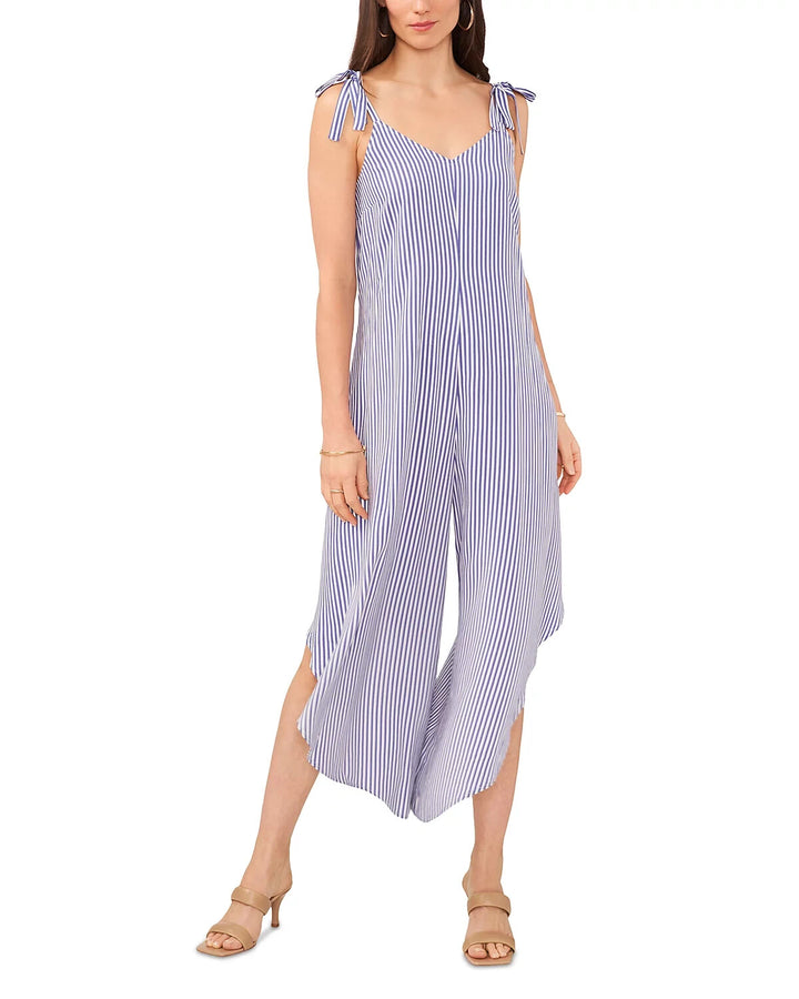 VINCE CAMUTO Cropped Tie Strap Jumpsuit MSRP $69