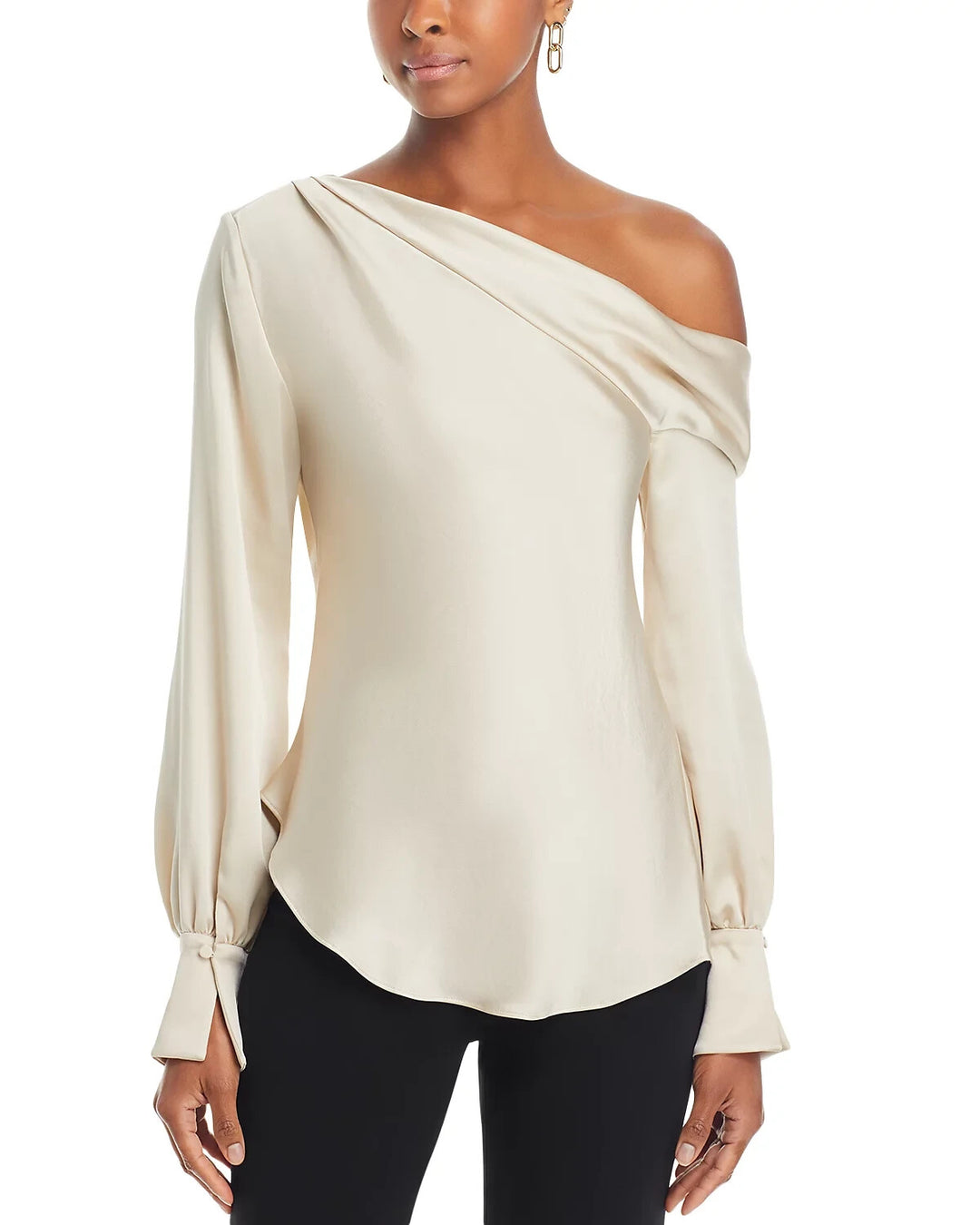 SIMKHAI Alice Draped One Shoulder Top MSRP $295