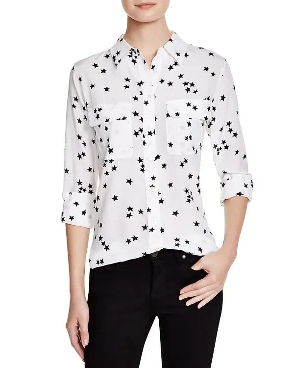 Equipment slim signature silk shirt MSRP $295