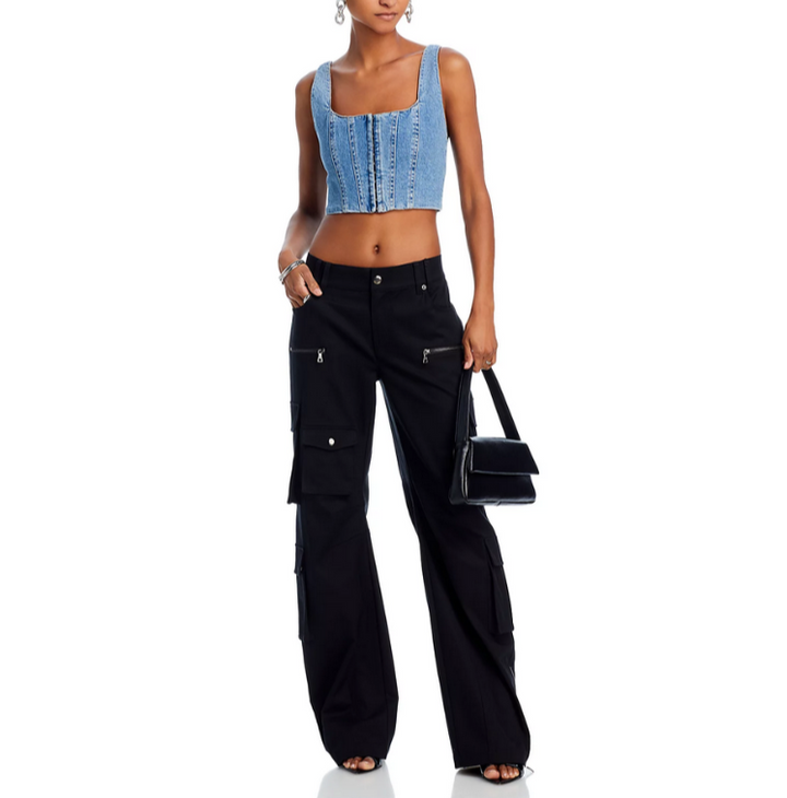 Alice and Olivia Akers Oversized Cargo Pants MSRP $440