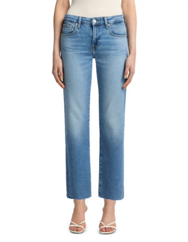 7 For All Mankind Calie Straight Leg Ankle Jeans MSRP $228