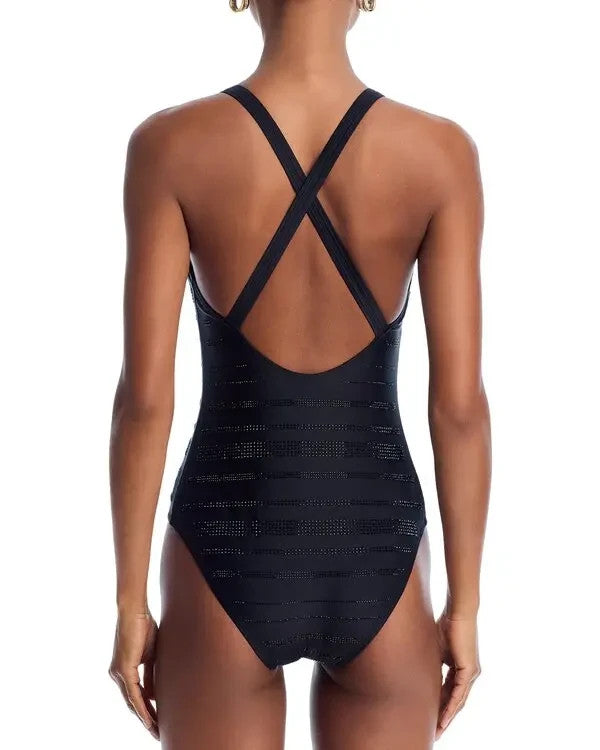 Kobi Halperin Stevie Rhinestone One Piece Swimsuit  MSRP $358