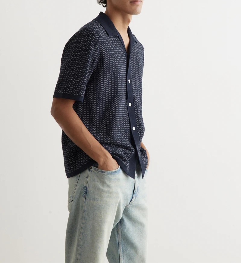 Rag & Bone Avery Jacquard Zuma Toweling Shirt MSRP $248