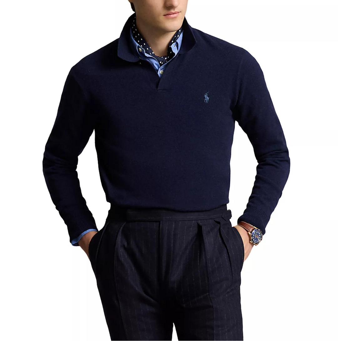 Polo By Ralph Lauren Wool Regular Fit Polo Sweater MSRP $228