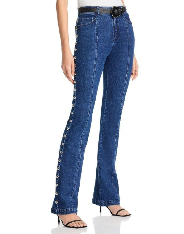 Cinq a Sept Shailene Studded High Rise Jeans MSRP $395