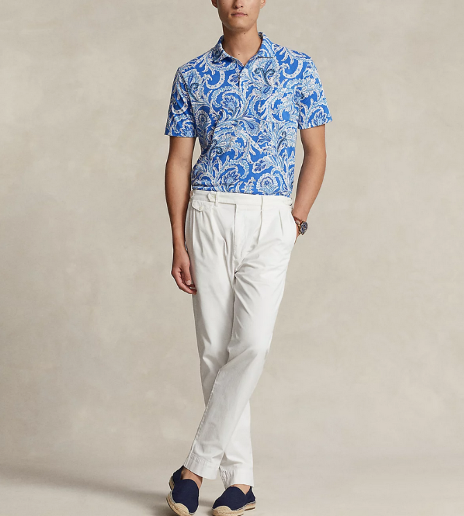 Polo Ralph Lauren Printed Jersey Polo Shirt MSRP $168