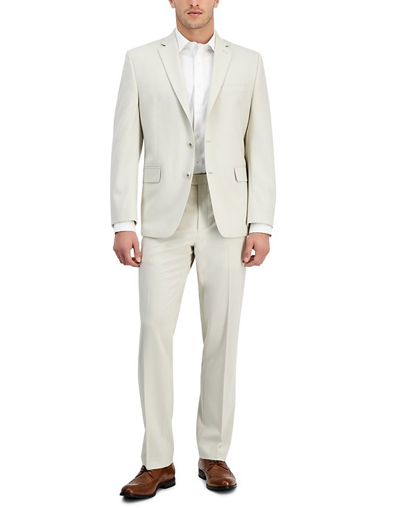 Perry Ellis Portfolio Perry Ellis Men's Modern-Fit Solid Nested Suit MSRP $395