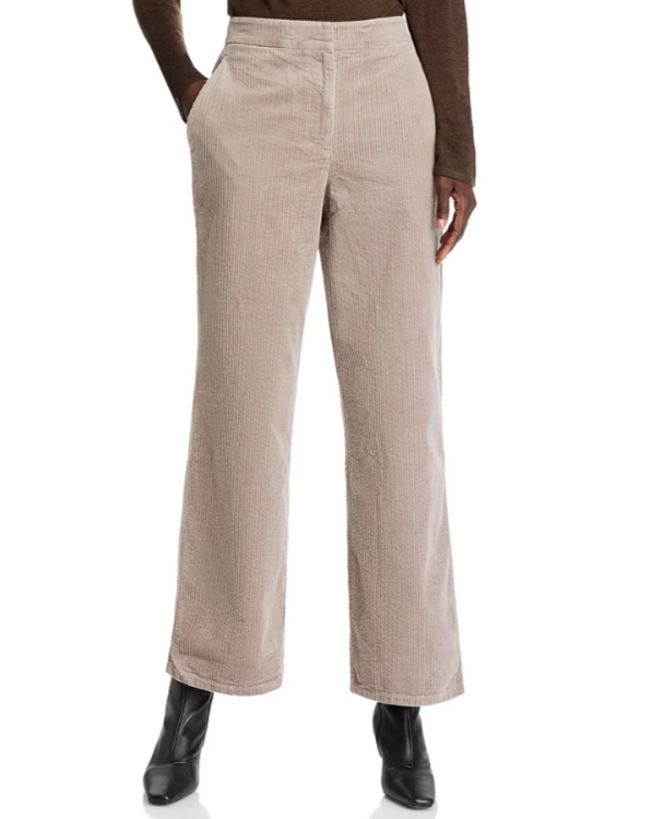 Eileen Fisher Cotton Corduroy Wide Leg Pants MSRP $188