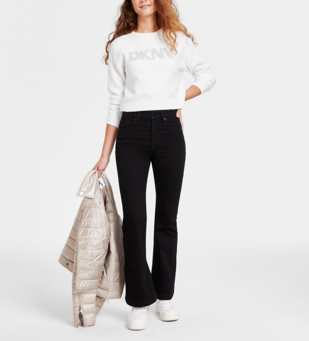 DKNY Jeans Women's High-Rise Flare-Leg Jeans MSRP $79