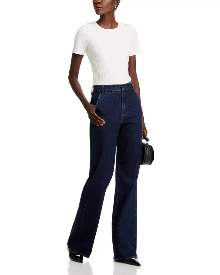 Veronica Beard Crosbie High Rise Wide Leg Trouser Jeans MSRP $298