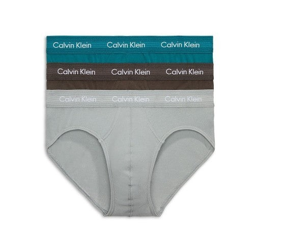 Calvin Klein Men's 3-Pk. Stretch Moisture-Wicking Hip Briefs MSRP $47.50