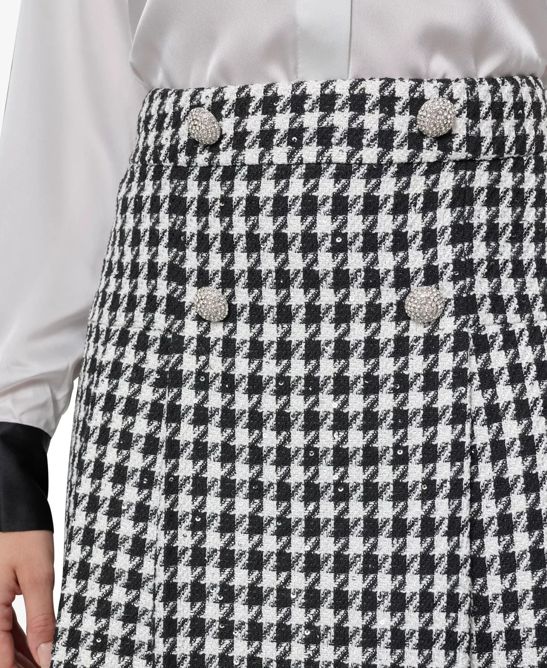KARL LAGERFELD PARIS Houndstooth Miniskirt MSRP $109
