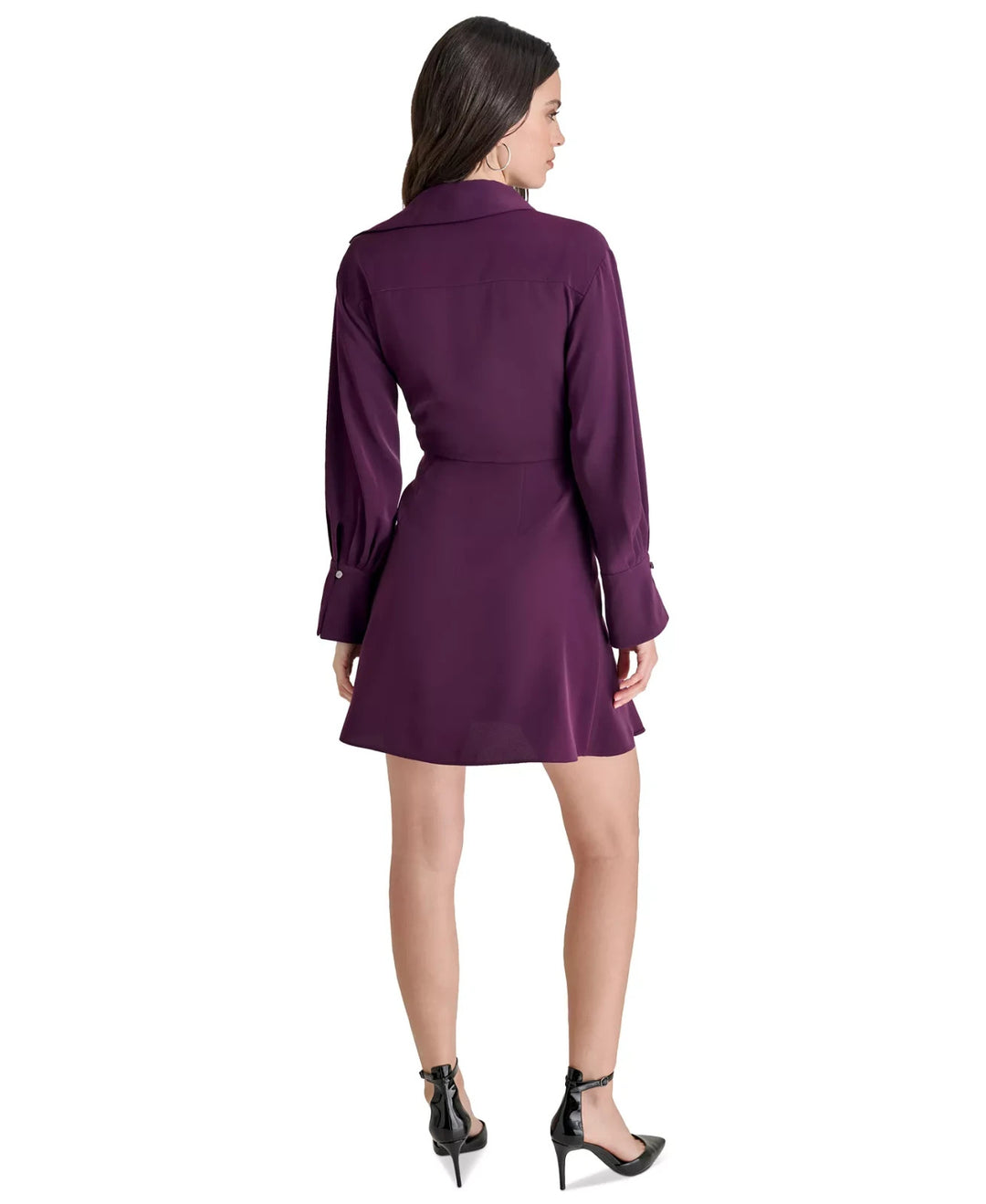 DKNY Women's Faux-Wrap Collared Mini Dress MSRP $134