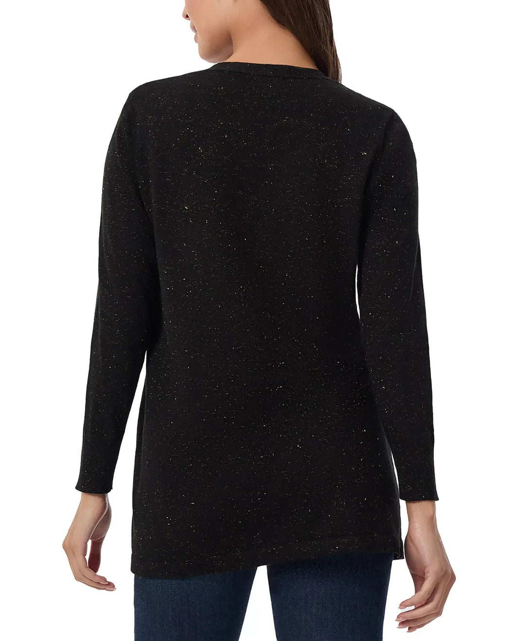 Jones New York Glitter Kissing-Front Open Cardigan MSRP $99