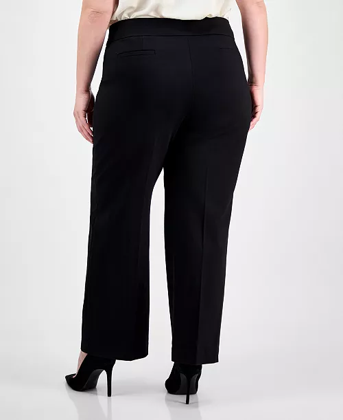 Jones New York Plus Size Pintucked Pull-On Pants MSRP $89.50
