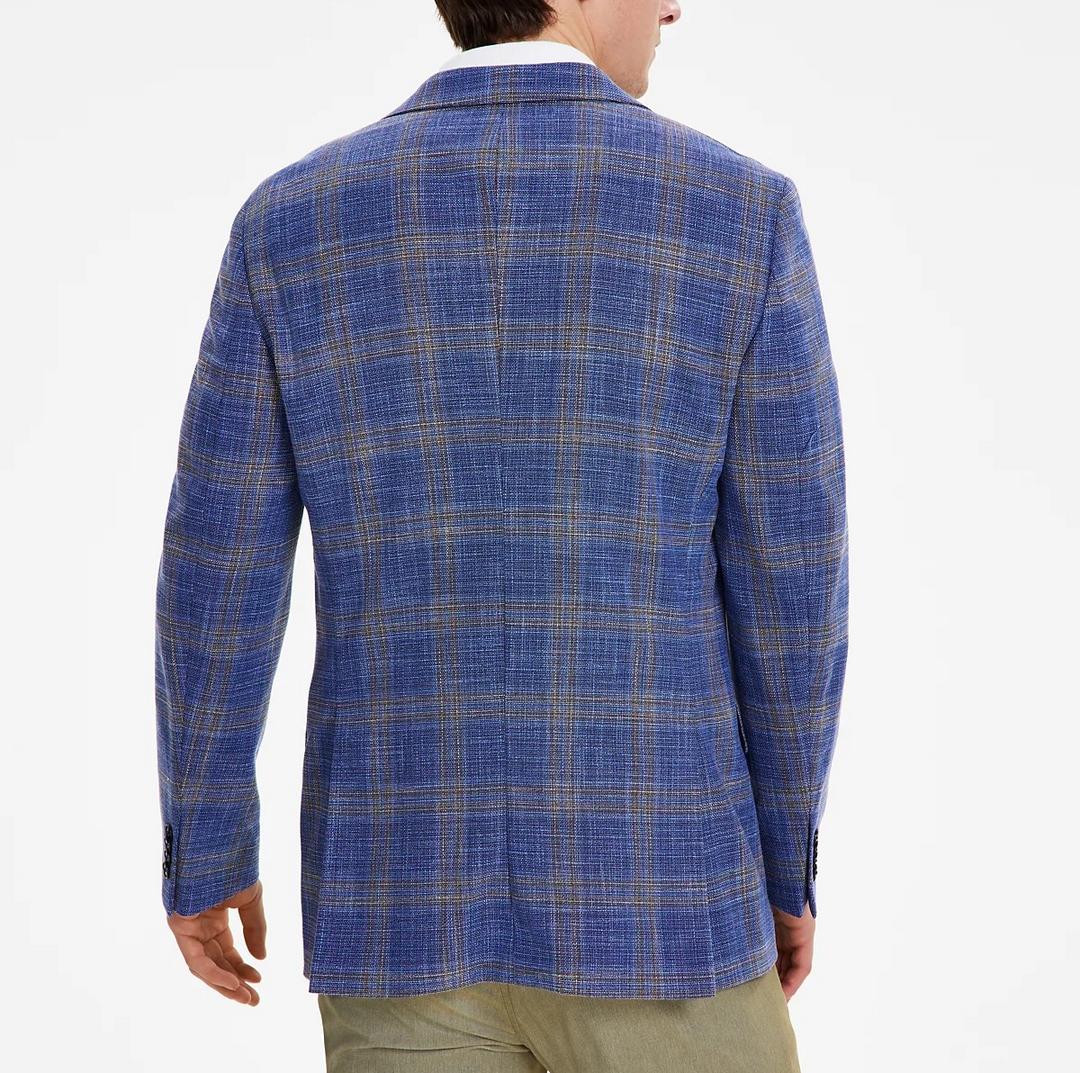 Tommy Hilfiger Men's Slim Fit Plaid Blazer MSRP $295