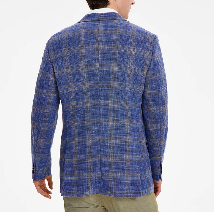 Tommy Hilfiger Men's Slim Fit Plaid Blazer MSRP $295