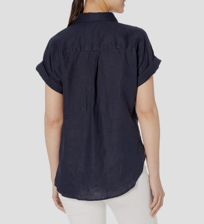 Lauren Ralph Lauren Linen Button-Down Top MSRP $99