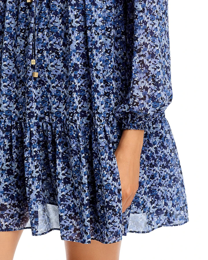 MICHAEL Michael Kors Tie Neck Mini Dress MSRP $255
