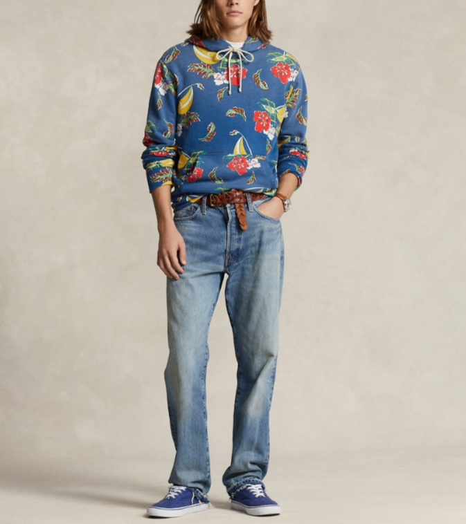 Polo Ralph Lauren Sailboat-Floral Fleece Hoodie MSRP $248