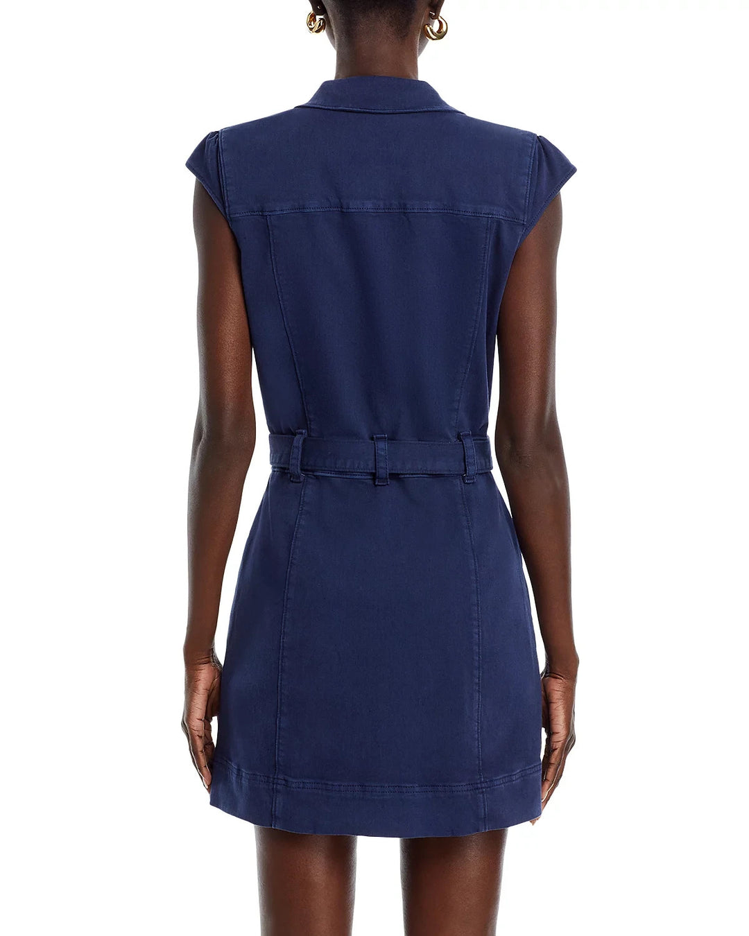 PAIGE Jaxsyn Belted Mini Shirt Dress MSRP $249