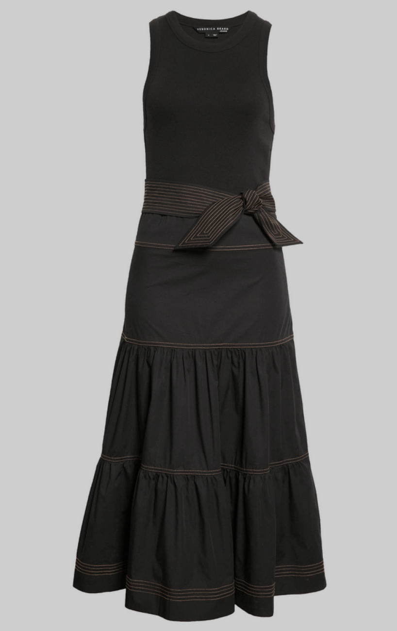 Veronica Beard Austyn Belted Midi Dress MSRP $428