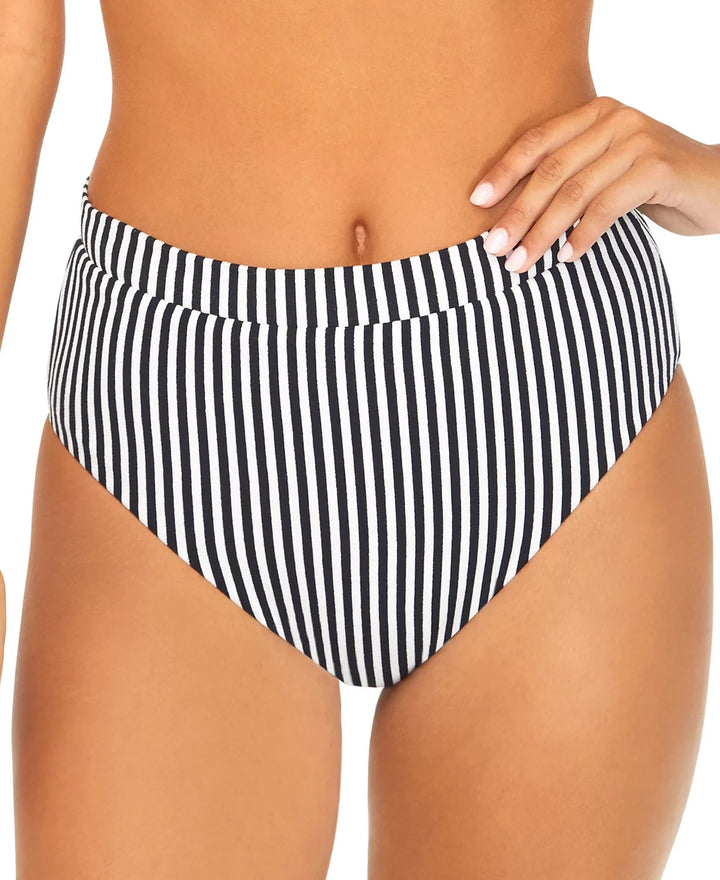 Raisins Juniors' High-Waisted Striped Bikini Bottoms MSRP $42
