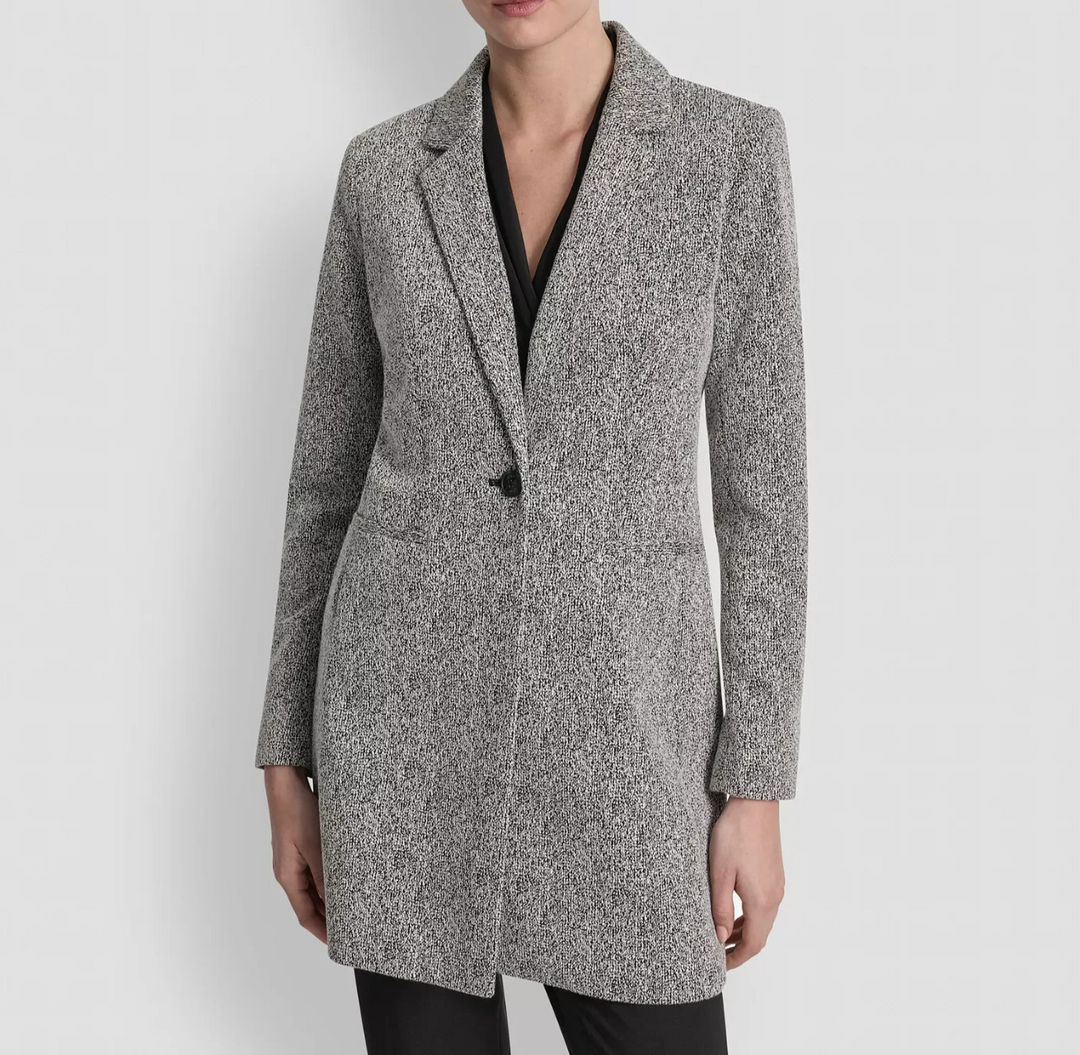 DKNY Notch-Lapel Single-Button Long-Sleeve Jacket MSRP $169