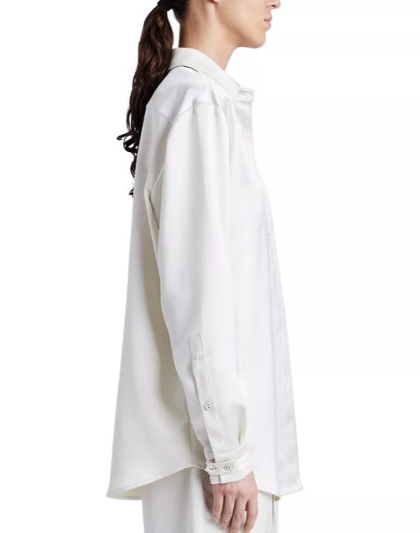 Proenza Schouler White Label Raven Satin Shirt MSRP $495