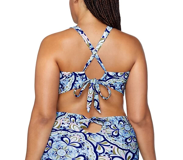 Raisins Curve Trendy Plus Size Via Keyhole Bra Bikini Top MSRP $56