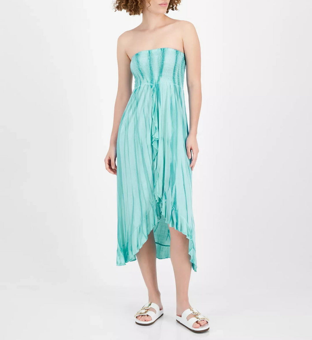 Raviya Women's Smocked Midi Dress Cover-Up MSRP $38