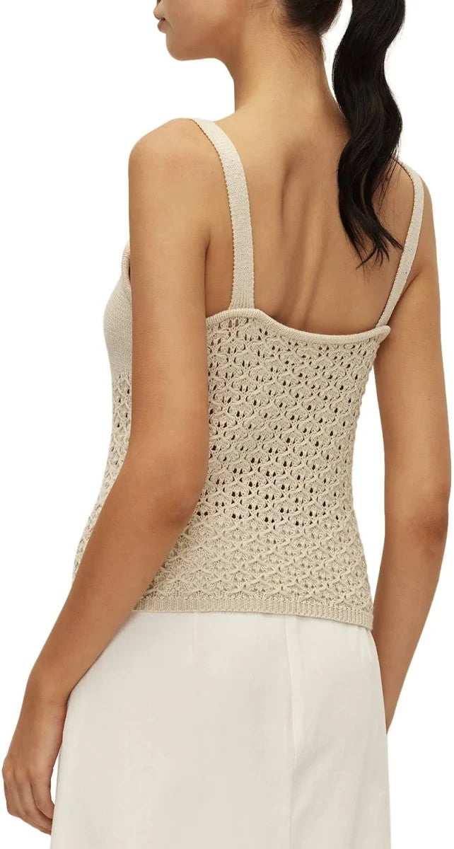 ELODIE Eloise Crochet Tank Top MSRP $78